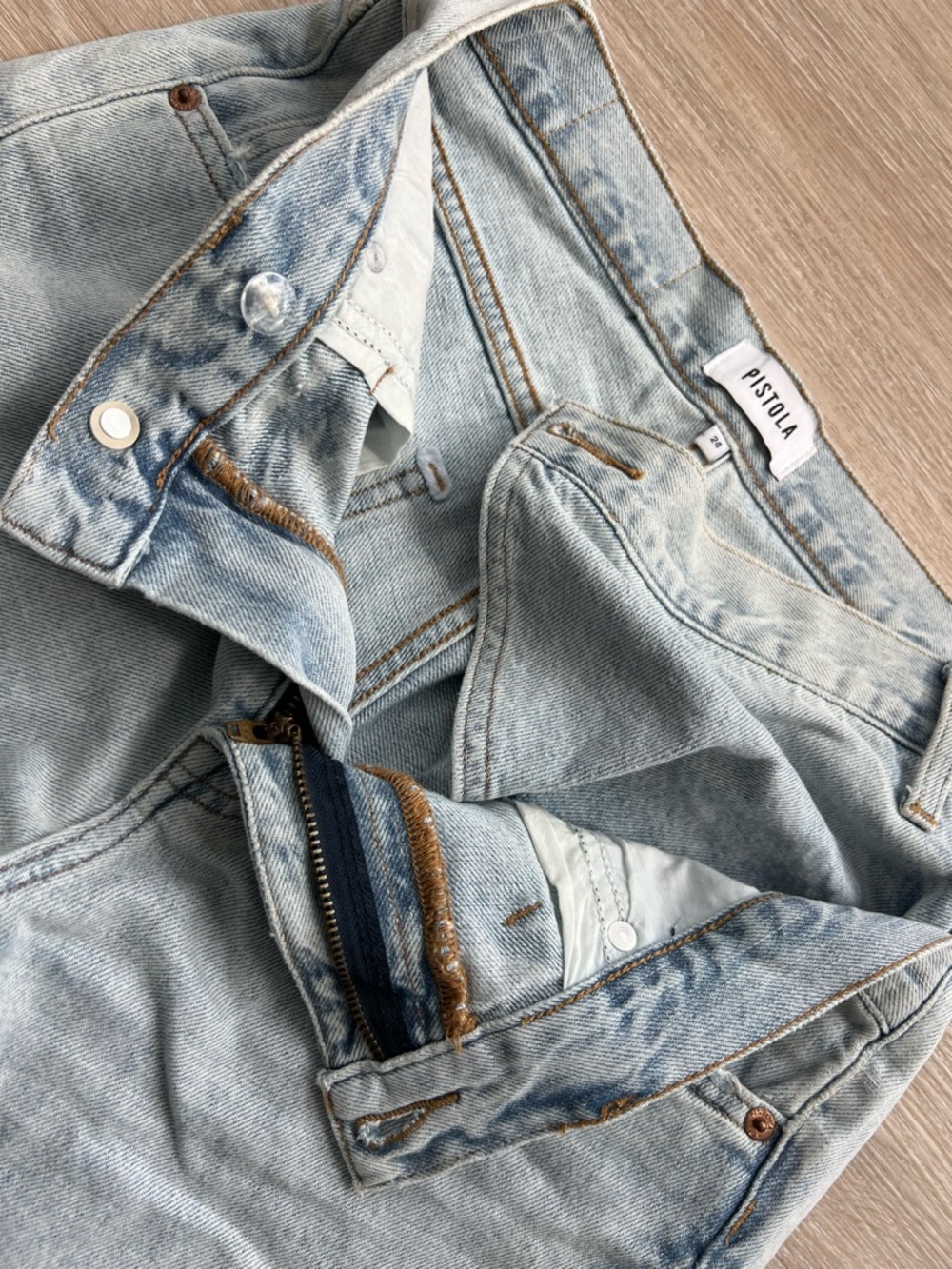 Pistola Light Wash Denim Shorts - Super Funky and Cute! - Picture 3 of 13